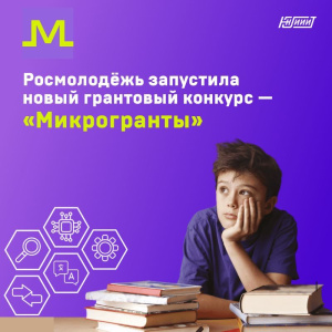Росмолодёжь запустила новый грантовый конкурс — «Микрогранты»!